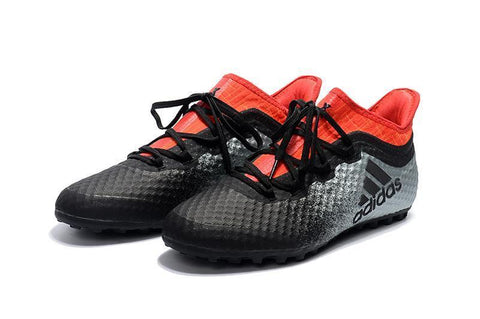 Image of Adidas X Tango 16.1 Turf Soccer Cleats Grey Black Solar Red - KicksNatics
