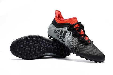 Image of Adidas X Tango 16.1 Turf Soccer Cleats Grey Black Solar Red - KicksNatics