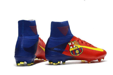 Image of Nike Mercurial Superfly V Barcelona FG Soccer Cleats Red Blue Yellow - KicksNatics