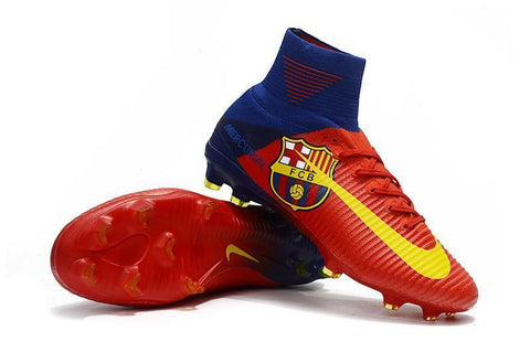 Image of Nike Mercurial Superfly V Barcelona FG Soccer Cleats Red Blue Yellow - KicksNatics