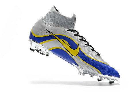 Image of NIKE Mercurial Superfly VI 360 Elite FG Silver Blue Yellow Lining - KicksNatics