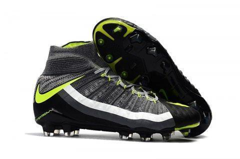 Image of Nike Hypervenom Phantom III DF FG Soccer Cleats Midnight Fog Black - KicksNatics