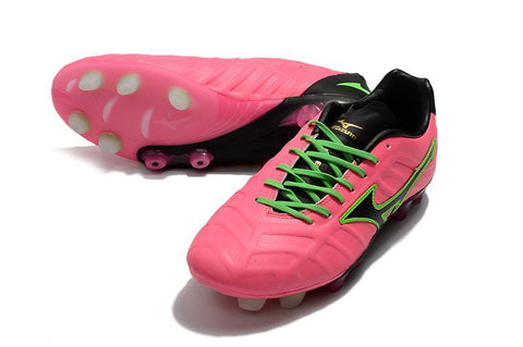 Image of Mizuno Rebula V1 FG Soccer Cleats Pink Black Green - KicksNatics