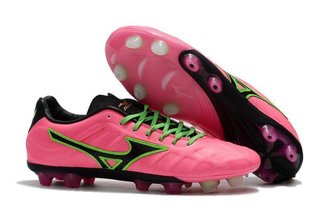 Image of Mizuno Rebula V1 FG Soccer Cleats Pink Black Green - KicksNatics