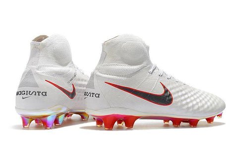 Image of Nike Magista Obra II Elite DF FG Soccer Cleats White Metallic Black - KicksNatics