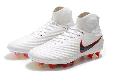 Image of Nike Magista Obra II Elite DF FG Soccer Cleats White Metallic Black - KicksNatics