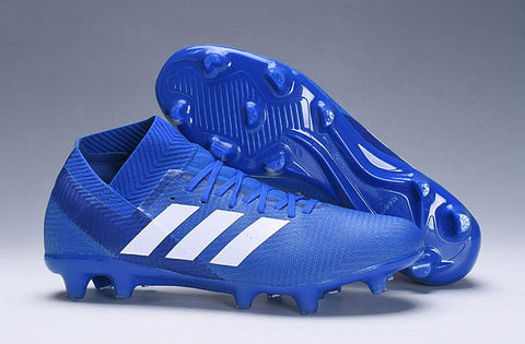 Image of ADIDAS NEMEZIZ MESSI 18.1 FIRM GROUND CLEATS BLUE WHITE - KicksNatics