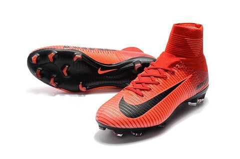 Image of Nike Mercurial Superfly V FG Soccer Cleats Red Black - KicksNatics