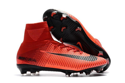 Image of Nike Mercurial Superfly V FG Soccer Cleats Red Black - KicksNatics