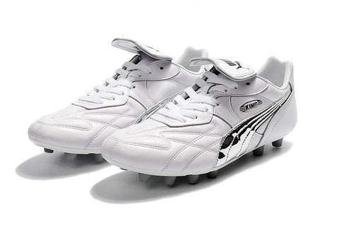 Image of PUMA King Top M.I.I CHROME FG Soccer Cleats White Silver Metallic