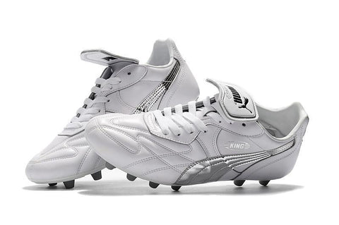 Image of PUMA King Top M.I.I CHROME FG Soccer Cleats White Silver Metallic