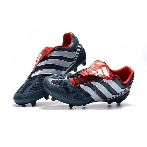 Image of Adidas Predator Precision FG Soccer Cleats Navy White Red - KicksNatics