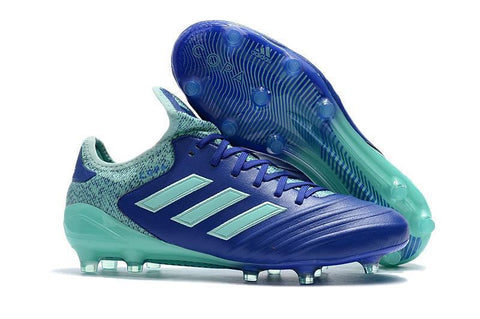 Image of Adidas Copa 18.1 FG Soccer Cleats Blue Green - KicksNatics