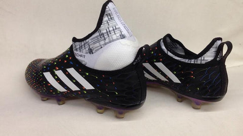 Image of Adidas Glitch Skin 17 FG Soccer Shoes Core Black Solar Red White - KicksNatics