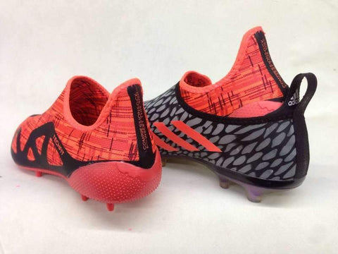 Image of Adidas Glitch Skin 17 FG Soccer Shoes Orange Black Grey - KicksNatics