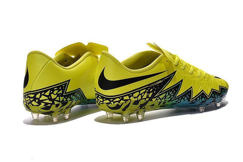 Image of Nike Hypervenom Phinish II FG Soccer Cleats Yellow Black Blue - KicksNatics