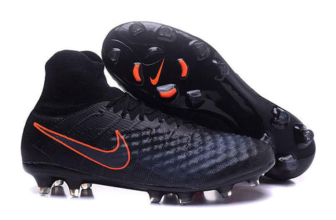 Image of Nike Magista Obra II FG Football Shoes Black Total Crimson - KicksNatics