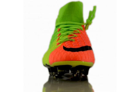 Image of Nike Hypervenom Phantom III DF FG Soccer Cleats Electric Green Orange - KicksNatics