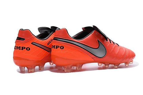 Image of Nike Tiempo Legend VI FG Soccer Cleats Red Grey Black - KicksNatics