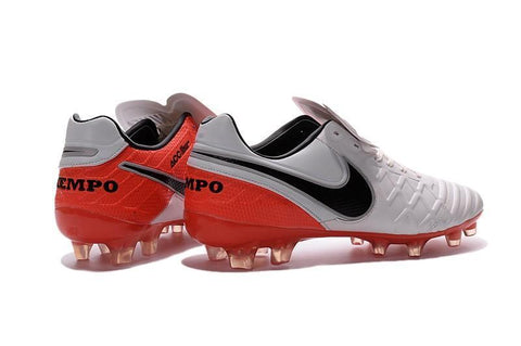 Image of Nike Tiempo Legend VI FG Soccer Cleats White Red Black - KicksNatics