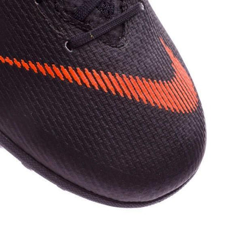 Image of Nike Mercurial VaporX XII Academy Turf Soccer Cleats Black Orange - KicksNatics