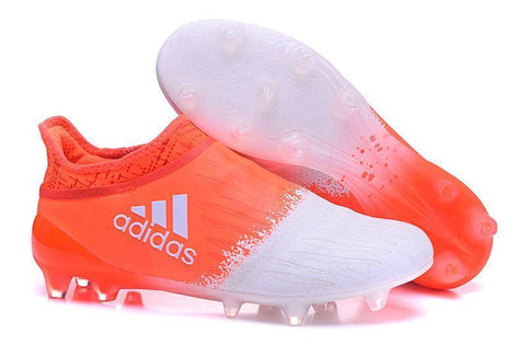 Image of Adidas X 16+ Purechaos FG/AG Soccer Cleats Orange White - KicksNatics