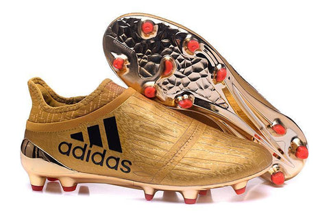 Image of Adidas X 16+ Purechaos FG/AG Soccer Cleats Golden - KicksNatics