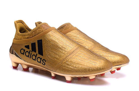 Image of Adidas X 16+ Purechaos FG/AG Soccer Cleats Golden - KicksNatics
