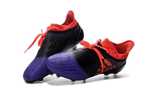 Image of Adidas X 16+ Purechaos FG/AG Soccer Cleats Purple Black Solar Red - KicksNatics