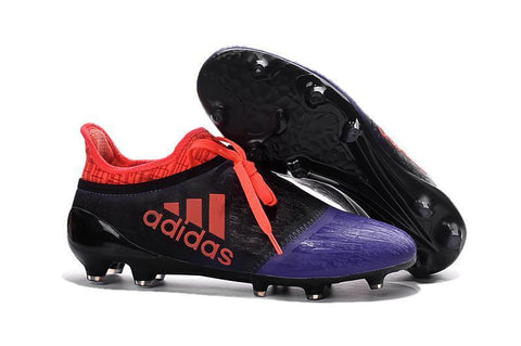 Image of Adidas X 16+ Purechaos FG/AG Soccer Cleats Purple Black Solar Red - KicksNatics
