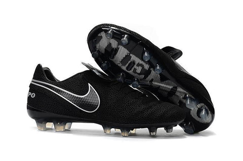 Image of Nike Tiempo Legend VI FG Soccer Cleats Black White - KicksNatics