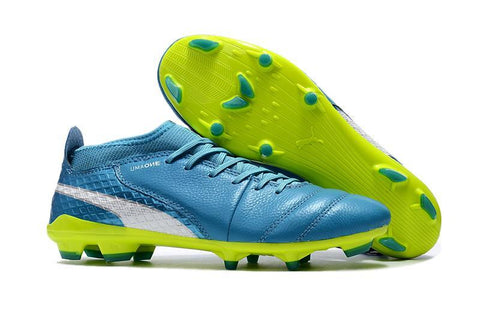 Image of Puma One FG Football Boots - BlueWhiteGreen
