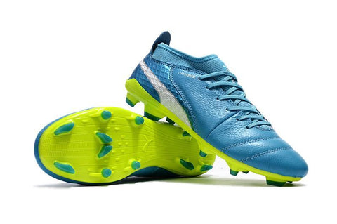 Image of Puma One FG Football Boots - BlueWhiteGreen