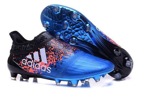 Image of Adidas X 16+ Purechaos FG/AG Soccer Cleats Blue Black - KicksNatics