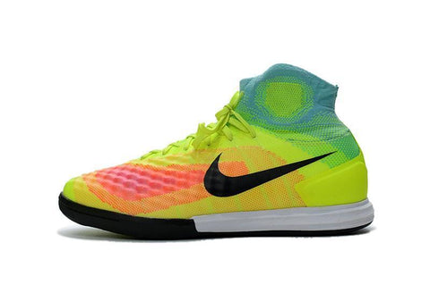 Image of Nike MagistaX Proximo II IC Soccer Shoes Volt Black Total Orange - KicksNatics