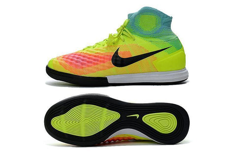 Image of Nike MagistaX Proximo II IC Soccer Shoes Volt Black Total Orange - KicksNatics