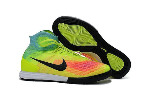 Image of Nike MagistaX Proximo II IC Soccer Shoes Volt Black Total Orange - KicksNatics