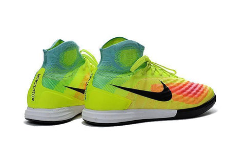 Image of Nike MagistaX Proximo II IC Soccer Shoes Volt Black Total Orange - KicksNatics