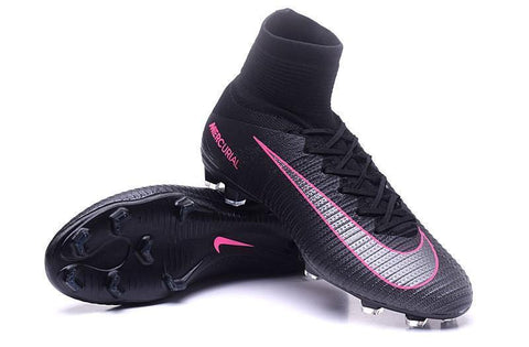 Image of Nike Mercurial Superfly V FG Soccer Cleats Black Pink Blast - KicksNatics