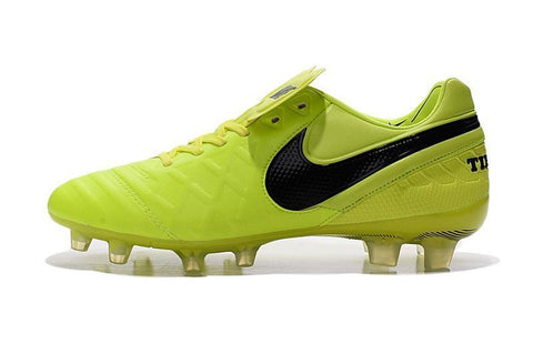Image of Nike Tiempo Legend VI FG Soccer Cleats Lemon Volt Black - KicksNatics