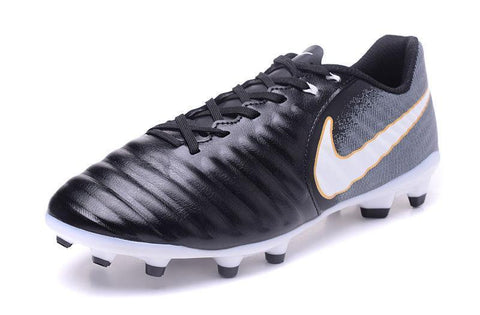 Image of Nike Tiempo Legend VII FG Soccer Cleats Black White Orange - KicksNatics