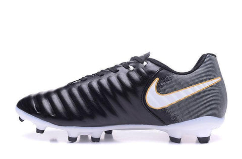 Image of Nike Tiempo Legend VII FG Soccer Cleats Black White Orange - KicksNatics