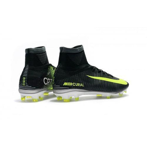 Image of Nike Mercurial Superfly V CR7 FG Soccer Cleats Black Green - KicksNatics