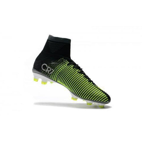 Image of Nike Mercurial Superfly V CR7 FG Soccer Cleats Black Green - KicksNatics