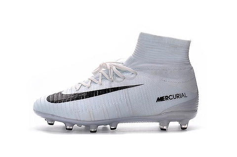 Image of Nike Mercurial Superfly V AG Soccer Cleats White Black - KicksNatics