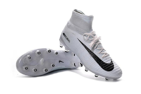 Image of Nike Mercurial Superfly V AG Soccer Cleats White Black - KicksNatics