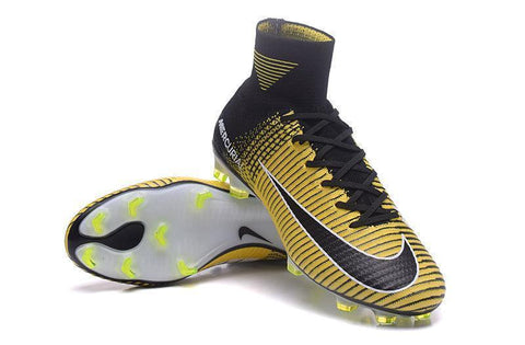 Image of Nike Mercurial Superfly V FG Soccer Cleats Yellow Black - KicksNatics