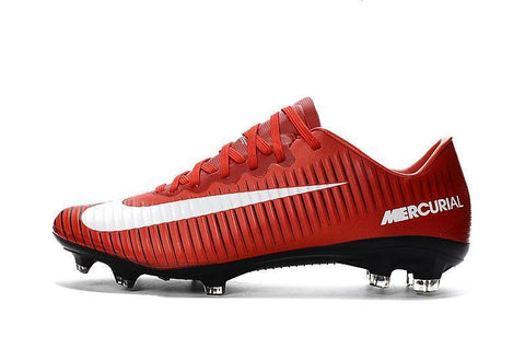 Image of Nike Mercurial Vapor XI FG Soccer Cleats Red White Black - KicksNatics
