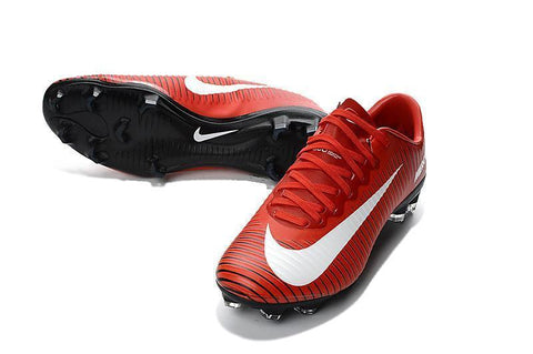 Image of Nike Mercurial Vapor XI FG Soccer Cleats Red White Black - KicksNatics