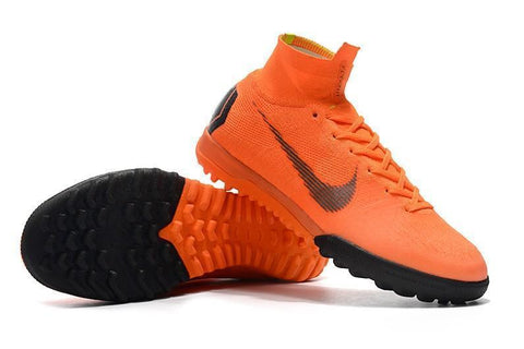 Image of Nike MercurialX Superfly 360 Elite Turf Soccer Cleats Orange Black - KicksNatics